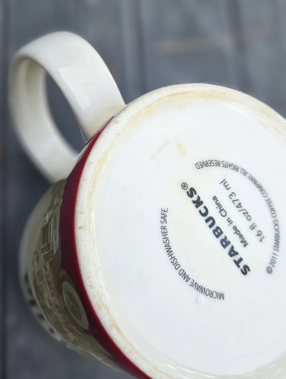 2012 Starbucks Manila Maynila Global Icon Series Coffee Mug‎ Tea Cup Red White